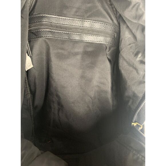 Madden Girl Olive Green Backpack With Mesh Pockets & Leather Trim - Picture 7 of 9